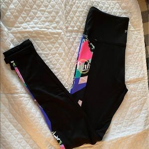 PINK by VS leggings - worn once. Cute open cross cross on calf. - small